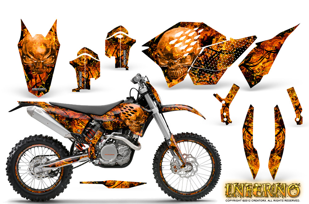 KTM C5 Graphics Kit Inferno Orange NP Rims